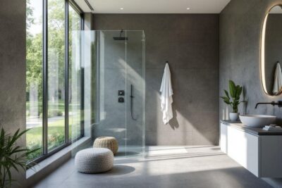 Fenêtre dans une douche ? avantages et précaution