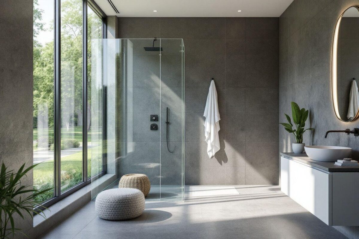 Fenêtre dans une douche ? avantages et précaution
